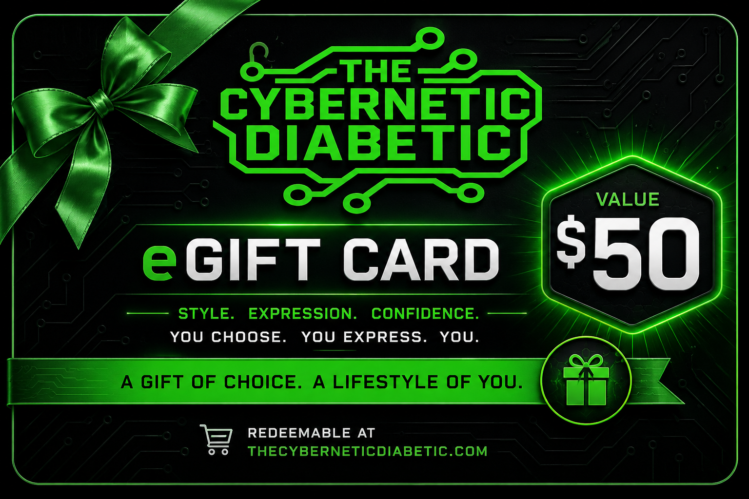 The Cybernetic Diabetic Gift Cards