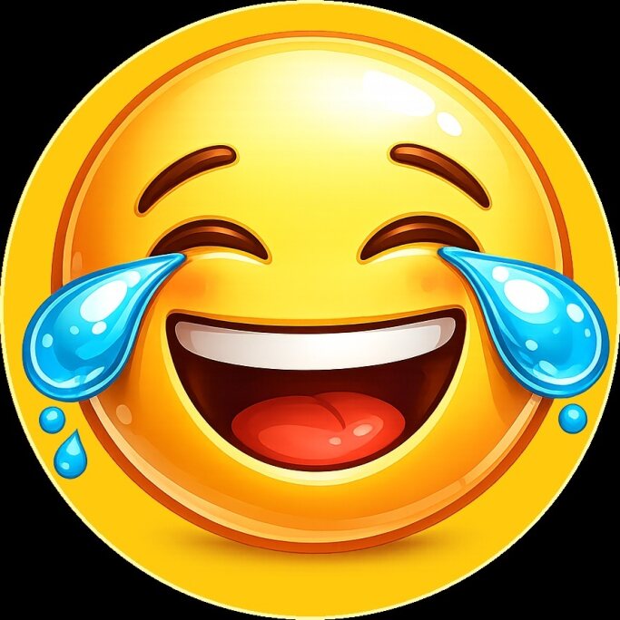 Laughing Emoji peel-and-stick